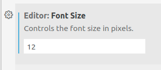Font size setting