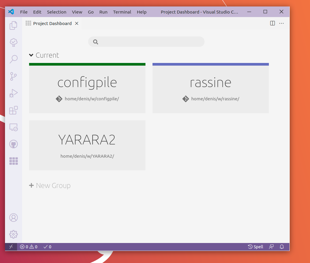 Project Dashboard screenshot